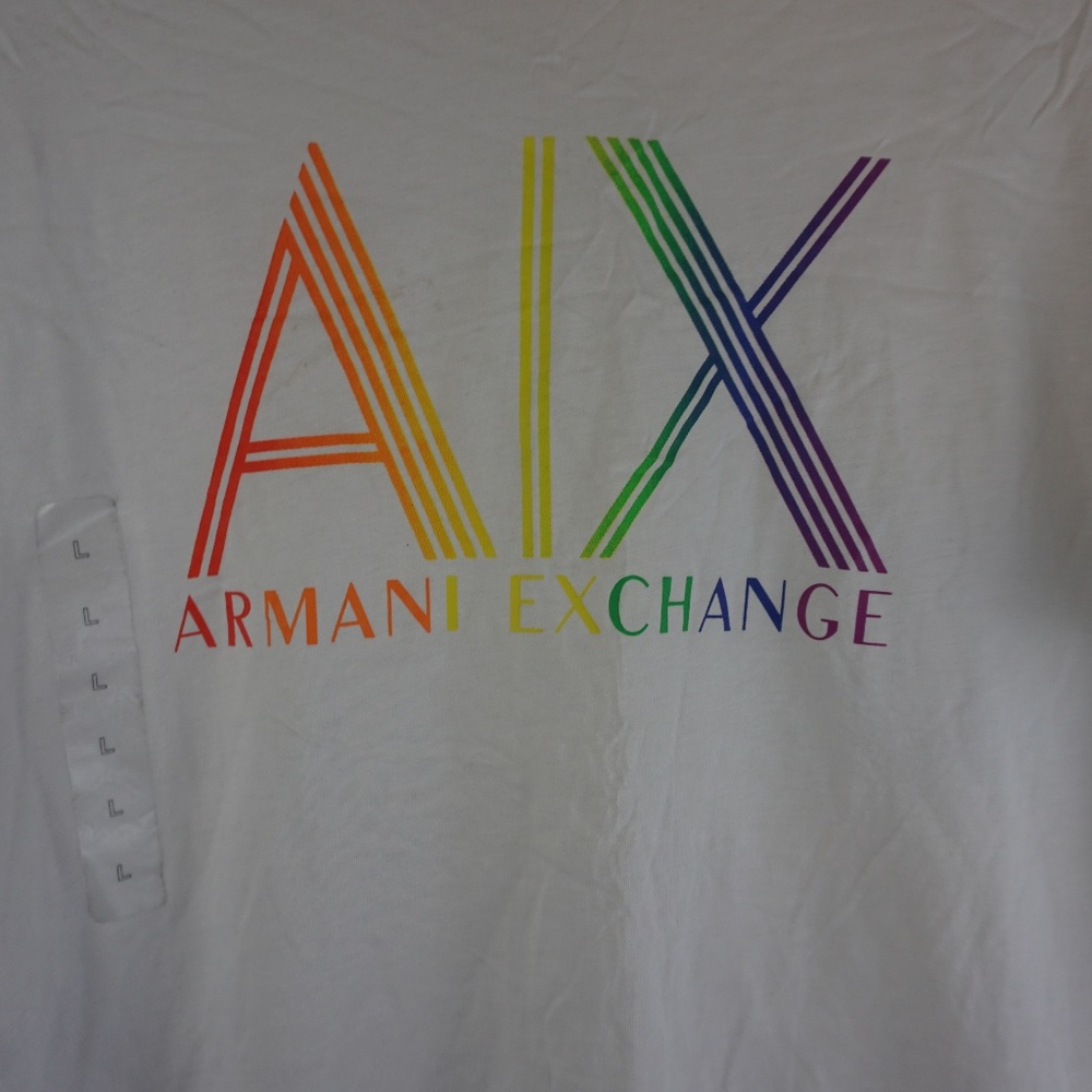 Armani Exchange Pride Collection T-Shirt Size Large NWOTags Free Shipping - Picture 2 of 3